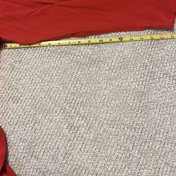 EDWARD Long Sleeve Orange Silk Long Sleeve Button Down Blouse Sz L - Picture 7 of 9